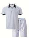 Men's Polo Shirt & Shorts Sports Set – Short Sleeve Athletic Outfit