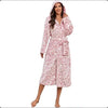 Women’s Plush Oversized Flannel Hooded Bathrobe | Thick, Soft & Warm Winter Nightwear