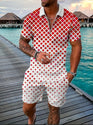 Men's Polo Shirt & Shorts Sports Set – Short Sleeve Athletic Outfit