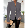 Women's Slim Fit Long Sleeve Blazer | Elegant Casual Business Jacket with Single-Breasted Design
