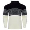 Men’s Stylish Color Block Cable Knit Pullover | Casual Long Sleeve Sweater for Fall & Winter