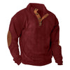Men's Corduroy Stand Collar Casual Pullover – Long Sleeve Vintage Style Sweater