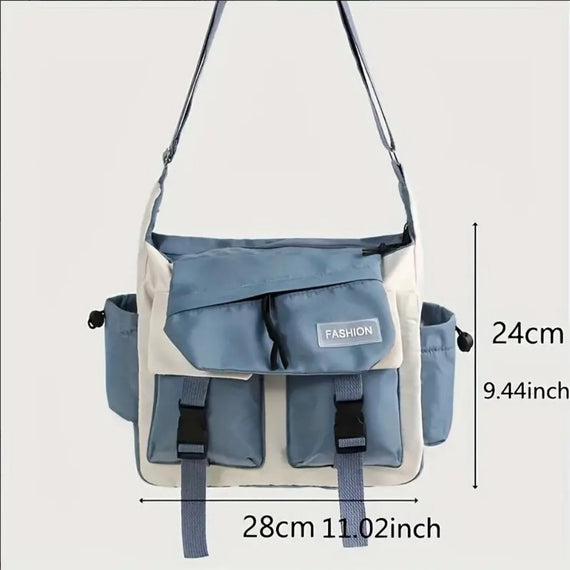 Versatile Crossbody Messenger Bag Backpack Large Capacity Aesthetic Cute Casual Travel Daypacks