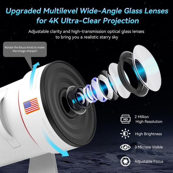 2025 | HD Luminous Planet Projector – Immersive Wide-Range Galaxy Experience for Home & Bedroom