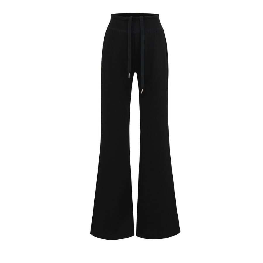 Vertical Bar Air Layer Drape Bootcut Trousers