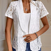 Elegant Women's Lace Cardigan – Slim-Fit Lightweight Floral Blouse for Spring & Summer