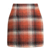 Womens High Waist Plaid Skirt Bodycon Pencil Wool Mini Skirts