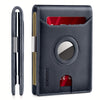 Airtag Wallet Men, Minimalist Front Pocket Wallets With Aritag Holder, Genuine Leather Bifold Slim Wallet, RFID Blocking Wallet For Men Up To 11cards -Air Tag Not Included