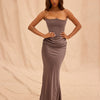 Slim Fit Tube Top Backless Long Dress – Sexy Bandeau Evening Party Wear for Women