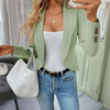 Women's Casual Lapel Blazer | Long Sleeve Button-Up Sport Jacket – Solid Color for Spring & Fall