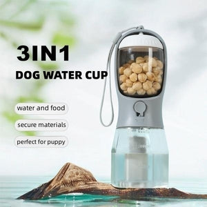 Dog Water Cup Drinking Food Garbage Bag Three-in-one Portable Small Multi-functional Pet Cups Pets Supplies | Free Delivery | 10% off On Fisrt Order