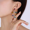 Retro Fashion Small Lantern Zircon Stud Earrings Christmas