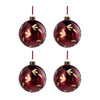 4PCS Set Christmas Glass Ball Ornaments Hanging Tree Decorations Shiny Holiday Party Decor Xmas Tree Decorations FBA Shipment