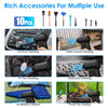 1Pc Compressed Air Duster With LED Light Up To 150000RPM Speed For PC Keyboard Cleaning High Speed Rechargeable Cordless Air Blower With 4 Speeds For Home Car Outdoor