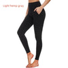 Women's Pocket Soft Belly Contracting High Elastic Slim High Waist Leggings