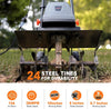 Electric Garden Cultivator, 15 Amp, Rope Spinner With Adjustable Wheels And Foldable Handle And Safety Switch For Soil Cultivation