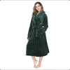 Women’s Plush Oversized Flannel Hooded Bathrobe | Thick, Soft & Warm Winter Nightwear