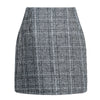 Womens High Waist Plaid Skirt Bodycon Pencil Wool Mini Skirts