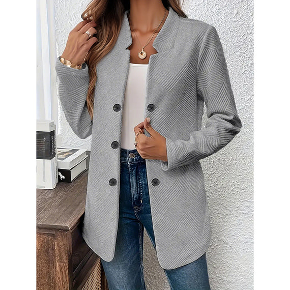 Women's Open Front Blazer Cardigan | Long Sleeve Notch Collar Office Coat for Casual & Business Wear