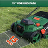Cordless 15 Inch 2-in-1 Weed Cutter & Hole Punch, Compatible With Makita 18V Battery - Tools Only Batteries Without, 12 Gallon Collection Bag, Quick Fold & 3 Adjustable Positions, Walk-Behind Lawn Car