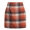 Womens High Waist Plaid Skirt Bodycon Pencil Wool Mini Skirts