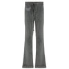 American Retro Y2g Velvet Bootleg Pants Slim Fit