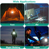 Solar Camping Lantern LED Collapsible Tent Lamp USB Rechargeable Portable Emergency Camping Light For Hiking Fishing Outdoor
