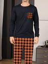 Men's Ice Silk Pajama Set – Long Sleeve & Full-Length Lounge Wear
