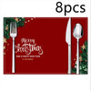 Christmas Linen Placemat Holiday Blessing Letters