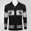 Men's Christmas Jacquard Sweater Button Cardigan Sweater Coat