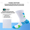 9 Pairs Men's Compression Athletic Socks | Anti-Blister, Cushioned, Breathable & Odor-Resistant Crew Socks for Running, Hiking & Cycling