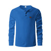 Waffle-Knit Quick-Dry Henley Raglan Long Sleeve Shirt with Buckle Detail