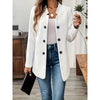 Women's Open Front Blazer Cardigan | Long Sleeve Notch Collar Office Coat for Casual & Business Wear