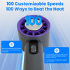 Turbo Chill 100: Ultra-Fast Handheld Fan with Ice Cooling | 3000mAh Rechargeable | Smart LCD Display | Ideal for Travel, Camping & Beach Fun