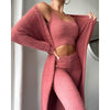 Women’s 3-Piece Cozy Pajama & Lounge Set | Cute Matching Winter Loungewear Suit with Top, Pants & Cardigan