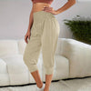 Women's Home Casual Pants High Waist Temperament Ankle-tied Harem Pants
