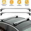 47.24in Universal Top Roof Rack Cross Bar Cargo Carrier Aluminum Crossbar Rack With 165LBS Capacity Fit For Most Vehicle Wagon Car Without Roof Side Rail