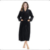 Plush Oversized Winter Flannel Bathrobe for Women with Hood