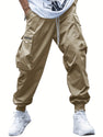 Men's Multi-Pocket Cargo Pants – Casual Hip-Hop Drawstring Trousers for Outdoor, Streetwear & Sports