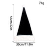 Black Christmas Hat Halloween Plush Hat Thickened Plus-sized Christmas Hat