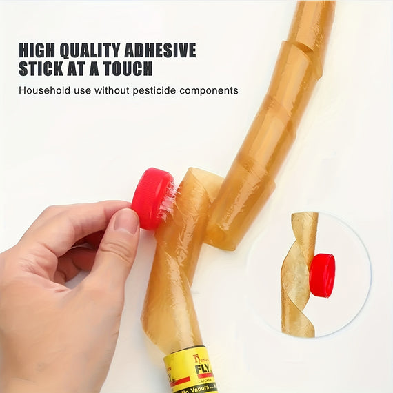 16 Pack Indoor And Outdoor Fly Traps, Sticky Fly Paper Strips, Fruit Fly Strips, Fly Tape, Fruit Fly Gnat Traps, Household Indoor Fly Traps, Double-sided Fly Rolls, Greenhouse Vegetable Garden Fly A