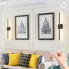 Set of 2 Modern LED Wall Sconces | Minimalist Black Matte Indoor Wall Lights for Living Room, Bedroom, Hallway, Hotels & Home Decor