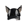 Distressed Washed Denim Baseball Cap – Vintage Dog Ear Flap Hat