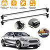 47.24in Universal Top Roof Rack Cross Bar Cargo Carrier Aluminum Crossbar Rack With 165LBS Capacity Fit For Most Vehicle Wagon Car Without Roof Side Rail
