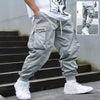 Men's Multi-Pocket Cargo Pants – Casual Hip-Hop Drawstring Trousers for Outdoor, Streetwear & Sports