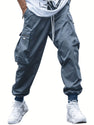 Men's Multi-Pocket Cargo Pants – Casual Hip-Hop Drawstring Trousers for Outdoor, Streetwear & Sports