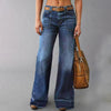 Wide Leg Straight Leg Jeans For Women High Waisted Loose Denim Pants, No Belt
