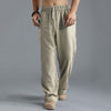 Men’s Casual Loose Fit Breathable Linen Sports Pants