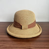 French Straw Sun Protection Bow Curling Temperament Straw Hat