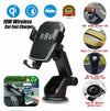 Qi Wireless Fast Charging Car Charger Mount Holder Stand 2 In 1 For Cell Phone